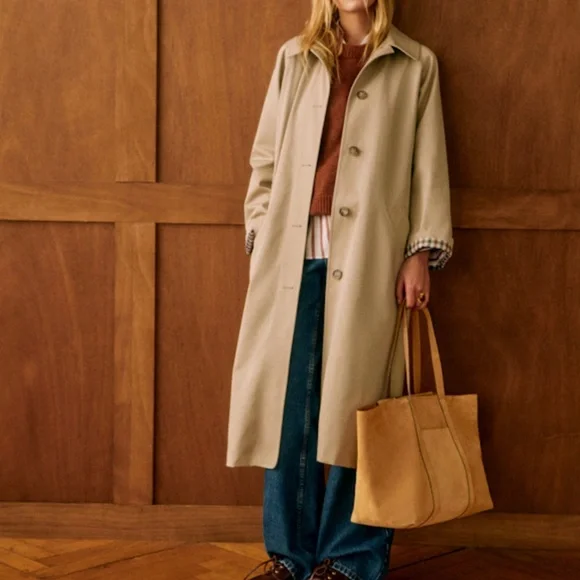 SÉZANE ベージュ CLYDEコート 38 My Sézane Clyde Trench Coat Review - Ruth Nuss